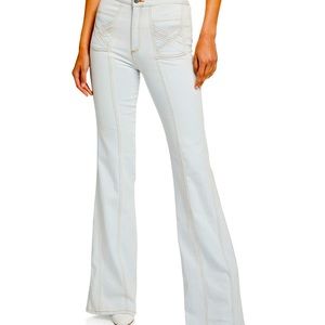 Veronica Beard Farrah 11" Rise Wide-Leg Jeans